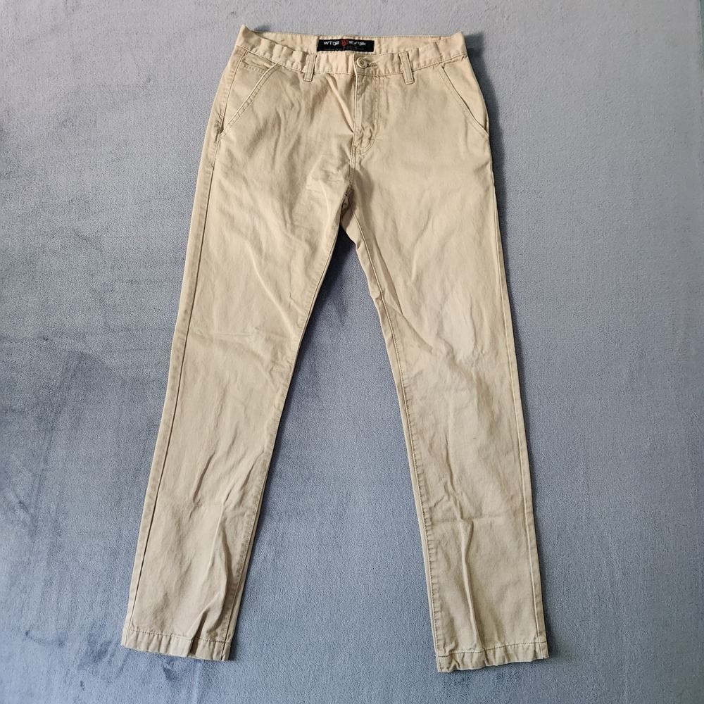 WT02 Pants Mens Size 30x29 New York TRUFIT Beige Khaki Classic Pants